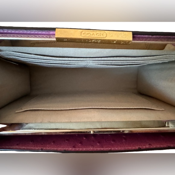 Coach 49850 Legacy Framed Ostrich Embossed Leather Large Clutch Wallet - Picture 6 of 12